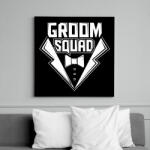 printfashion Groom squad - Vászonkép - Fekete (6658918)