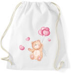 printfashion Mackó szív - Sportzsák, Tornazsák - Fehér (2192870)