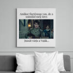 printfashion Jussát várja a Vaják. . . (fekete szöveg) - Vászonkép - Fehér (13798641)