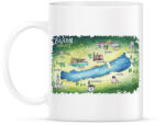 printfashion Balaton térkép - Bögre - Fehér (7353107)