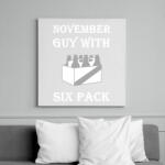 printfashion Novemberben született kockás hasú 2 - Vászonkép - Fehér (6626019)