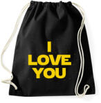printfashion I LOVE YOU - Sportzsák, Tornazsák - Fekete (882968)