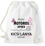 printfashion Én egy motoros apuka kicsi lánya vagyok - Sportzsák, Tornazsák - Fehér (6367615)