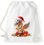 printfashion Karácsonyi Unikornis / Pegazus / póni - Sportzsák, Tornazsák - Fehér (15236970)