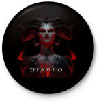 printfashion Diablo 4 game - Kitűző, hűtőmágnes - Fekete (14898804)