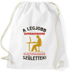 printfashion Informatikus szülinapja szeptember - Sportzsák, Tornazsák - Fehér (5618172)