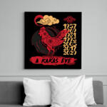 printfashion A kakas éve - Vászonkép - Fekete (7615776)