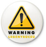 printfashion Warning legénybúcsú - Kitűző, hűtőmágnes - Fehér (6210903)