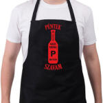 printfashion Péntek a második kedvenc P betűs szavam - Kötény - Fekete (7080379)