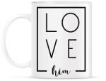 printfashion LOVE him páros 1 - Bögre - Fehér (6076129)
