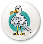 printfashion Sirály - Kitűző, hűtőmágnes - Fehér (9177131)