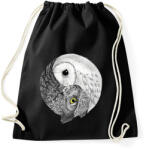 printfashion Bagoly jin jang - Sportzsák, Tornazsák - Fekete (13826865)