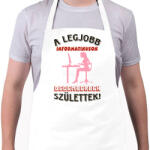printfashion Informatikus nő szülinapja december - Kötény - Fehér (5660227)