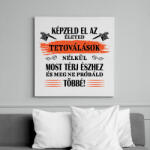 printfashion Tetoválások nélkül - Fekete - Vászonkép - Fehér (6986772)