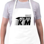 printfashion Csak még egy km - Kötény - Fehér (7357639)