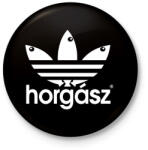 printfashion Horgász - Kitűző, hűtőmágnes - Fekete (3096426)