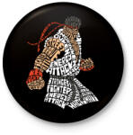 printfashion Hadouken - Kitűző, hűtőmágnes - Fekete (3091431)