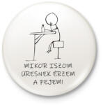 printfashion MIKOR ISZOM - Kitűző, hűtőmágnes - Fehér (3083781)