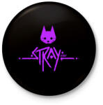 printfashion Stray purple - Kitűző, hűtőmágnes - Fekete (7580188)