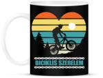 printfashion Biciklis szerelem - Bögre - Fekete (8522580)