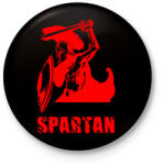 printfashion spartan - Kitűző, hűtőmágnes - Fekete (7601944)