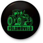 printfashion Földművelő - Kitűző, hűtőmágnes - Fekete (6044629)