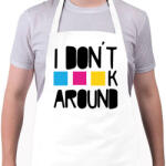 printfashion I don't CMYK around - Kötény - Fehér (7255191)