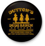 printfashion Dutton's Dude Ranch - Kitűző, hűtőmágnes - Fekete (15521628)