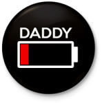 printfashion DADDY2. png - Kitűző, hűtőmágnes - Fekete (3092259)