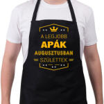 printfashion A legjobb apák augusztus - Kötény - Fekete (4935473)