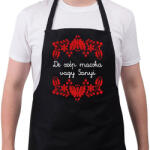 printfashion De szép macska vagy Sanyi - Kötény - Fekete (16378459)