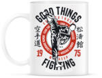 printfashion Karate divízió - Bögre - Fehér (788614)