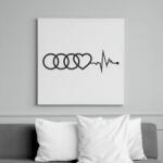 printfashion AUDI logo szürke - Vászonkép - Fehér (6638068)