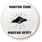 printfashion magyar égre magyar ufót - Kitűző, hűtőmágnes - Fehér (3081390)