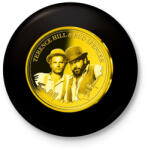 printfashion Bud Spencer és Terence Hill aranyérme - Kitűző, hűtőmágnes - Fekete (5069416)