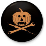 printfashion Tökfej szerelő - Kitűző, hűtőmágnes - Fekete (3099064)