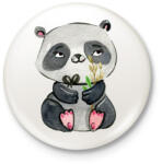 printfashion Cute Panda boy - Kitűző, hűtőmágnes - Fehér (3079143)