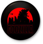 printfashion Godzilla - Kitűző, hűtőmágnes - Fekete (13146655)