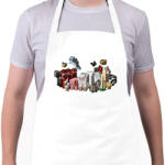 printfashion Minecraft állatok - Kötény - Fehér (15492545)