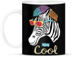 printfashion Cool zebra - Bögre - Fekete (9477536)