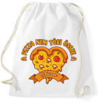 printfashion A pizza nem töri össze - Sportzsák, Tornazsák - Fehér (9401639)