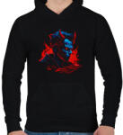 printfashion Devil design - Férfi kapucnis pulóver - Fekete (12149515)