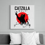 printfashion Catzilla - Vászonkép - Fehér (16761184)