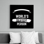 printfashion World's okayest person - Vászonkép - Fekete (6652784)