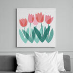 printfashion Tulipánok - Vászonkép - Fehér (13940376)