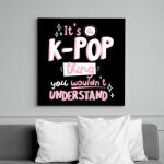 printfashion KPOP rajongó - Vászonkép - Fekete (6647987)