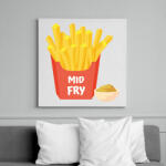 printfashion Mid Fry - Középső tesó - Vászonkép - Fehér (7014790)