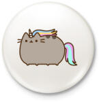 printfashion Unikornis macsek - Kitűző, hűtőmágnes - Fehér (3078012)