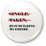 printfashion Építem a birodalmam - Kitűző, hűtőmágnes - Fehér (3079523)