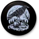 printfashion Holló - Kitűző, hűtőmágnes - Fekete (13748818)